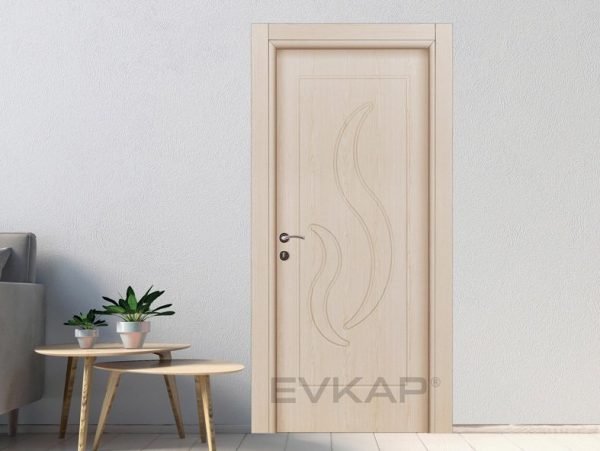Puerta interna de PVC de madera de abedul estampada